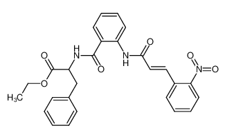 2(RS)-{2-[(o-nitrocinnamoyl)-amino]-benzoylamino}-3-phenyl-propionic acid ethyl ester_685141-83-7