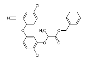 2-[2-Chloro-5-(4-chloro-2-cyano-phenoxy)-phenoxy]-propionic acid benzyl ester_68533-99-3