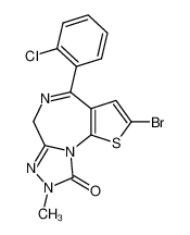 2-Bromo-4-(2-chloro-phenyl)-8-methyl-6H,8H-1-thia-5,7,8,9a-tetraaza-cyclopenta[e]azulen-9-one_68548-05-0