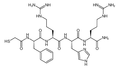 (S)-N-((S)-1-(((S)-1-amino-5-guanidino-1-oxopentan-2-yl)amino)-3-(1H-imidazol-4-yl)-1-oxopropan-2-yl)-5-guanidino-2-((S)-2-(2-mercaptoacetamido)-3-phenylpropanamido)pentanamide_685516-40-9