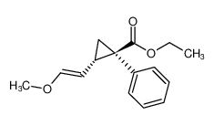 rel-ethyl (1R,2S)-2-((E)-2-methoxyvinyl)-1-phenylcyclopropane-1-carboxylate_685530-06-7