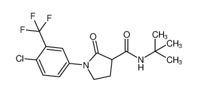 N-(tert-butyl)-1-(4-chloro-3-(trifluoromethyl)phenyl)-2-oxopyrrolidine-3-carboxamide_685532-47-2