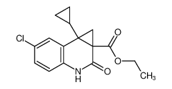 ethyl 6-chloro-7b-cyclopropyl-2-oxo-1,2,3,7b-tetrahydro-1aH-cyclopropa[c]quinoline-1a-carboxylate_685540-07-2