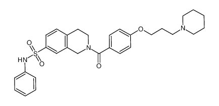 N-[4-(3-piperidin-1-ylpropoxy)benzoyl]-7-(phenylaminosulfonyl)-1,2,3,4-tetrahydroisoquinoline_685564-75-4
