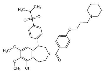 (+/-)-N-[4-(3-piperidin-1-ylpropoxy)benzoyl]-1-(4-i-propylsulfonylphenyl)-7,8-dimethoxy-2,3,4,5-tetrahydro-1H-3-benzazepine_685564-91-4