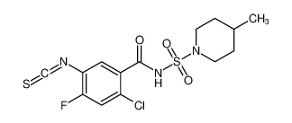 2-chloro-4-fluoro-5-isothiocyanato-N-((4-methylpiperidin-1-yl)sulfonyl)benzamide_685568-67-6