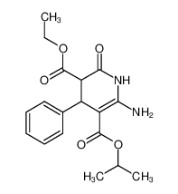 6-amino-2-oxo-4-phenyl-1,2,3,4-tetrahydro-pyridine-3,5-dicarboxylic acid 3-ethyl ester 5-isopropyl ester_68572-16-7