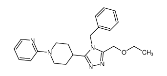 2-(4-(4-benzyl-5-(ethoxymethyl)-4H-1,2,4-triazol-3-yl)piperidin-1-yl)pyridine_685827-60-5
