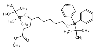methyl (S)-4-tert-butyldimethylsilyloxy-9-tert-butyldiphenylsilyloxynonanoate_685835-21-6