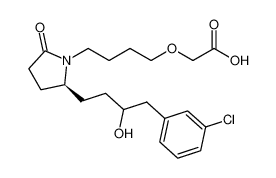 2-(4-((2S)-2-(4-(3-chlorophenyl)-3-hydroxybutyl)-5-oxopyrrolidin-1-yl)butoxy)acetic acid_685840-81-7
