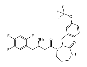4-((R)-3-amino-4-(2,4,5-trifluorophenyl)butanoyl)-3-(3-(trifluoromethoxy)benzyl)-1,4-diazepan-2-one_685858-30-4