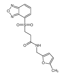 3-(benzo[c][1,2,5]oxadiazol-4-ylsulfonyl)-N-((5-methylfuran-2-yl)methyl)propanamide_685865-23-0