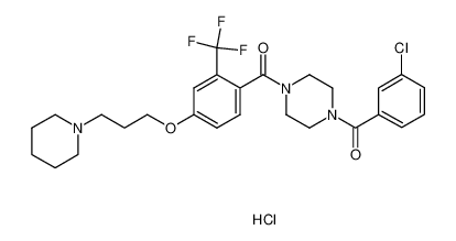 (4-(3-chlorobenzoyl)piperazin-1-yl)(4-(3-(piperidin-1-yl)propoxy)-2-(trifluoromethyl)phenyl)methanone hydrochloride_685872-41-7