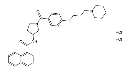 (S)-N-(1-(4-(3-(piperidin-1-yl)propoxy)benzoyl)pyrrolidin-3-yl)-1-naphthamide dihydrochloride_685872-82-6