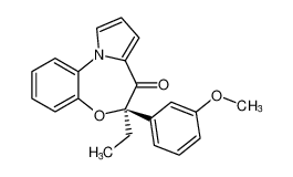 (R)-6-ethyl-6-(3-methoxyphenyl)benzo[b]pyrrolo[1,2-d][1,4]oxazepin-7(6H)-one_685873-31-8