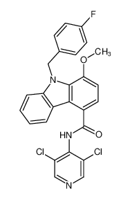 N-(3,5-dichloropyridin-4-yl)-9-(4-fluorobenzyl)-1-methoxy-9H-carbazole-4-carboxamide_685875-38-1