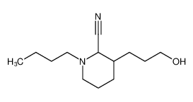 2-Piperidinecarbonitrile, 1-butyl-3-(3-hydroxypropyl)-_685877-19-4