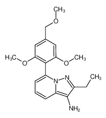7-[2,6-dimethoxy-4-(methoxymethyl)phenyl]-2-ethylpyrazolo[1,5-a]pyridine-3-amine_685885-89-6