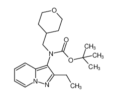 tert-butyl (2-ethylpyrazolo[1,5-a]pyridin-3-yl)((tetrahydro-2H-pyran-4-yl)methyl)carbamate_685886-80-0