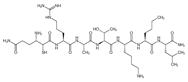 (3S)-3-amino-N1-((6S,9S,12S,15S,18S,21S)-1-amino-15-(4-aminobutyl)-18-butyl-21-carbamoyl-12-((R)-1-hydroxyethyl)-1-imino-9,23-dimethyl-7,10,13,16,19-pentaoxo-2,8,11,14,17,20-hexaazatetracosan-6-yl)-2-mercaptohexanediamide_685887-43-8