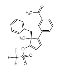 Trifluoro-methanesulfonic acid (S)-4-(3-acetyl-phenyl)-5-benzyl-5-methyl-cyclopenta-1,3-dienyl ester_685895-79-8