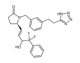 (5R)-5-[(1E)-4,4-difluoro-3-hydroxy-4-phenylbut-1-enyl]-1-{3-[2-(1H-tetraazol-5-yl)ethyl]benzyl}pyrrolidin-2-one_685896-25-7