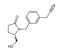 (3-{[(2R)-2-(hydroxymethyl)-5-oxopyrrolidin-1-yl]-methyl}-phenyl)-acetonitrile_685896-44-0