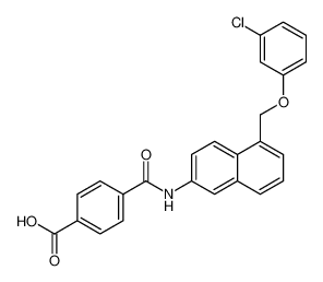 4-((5-((3-chlorophenoxy)methyl)naphthalen-2-yl)carbamoyl)benzoic acid_685902-90-3