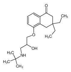 5-(3-tert-Butylamino-2-hydroxy-propoxy)-3,3-diethyl-3,4-dihydro-2H-naphthalen-1-one_68591-88-8