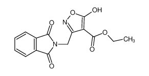 5-oxo-3-phthalimidomethyl-2,5-dihydro-isoxazole-4-carboxylic acid ethyl ester_68614-85-7