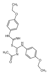 N-[1-(4-Ethoxy-phenylamino)-1-(4-ethoxy-phenylcarbamimidoylsulfanyl)-meth-(E)-ylidene]-acetamide_68615-80-5
