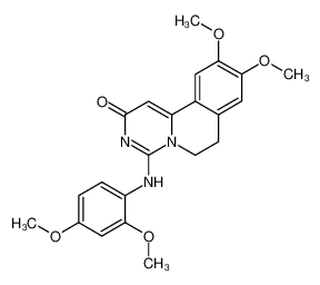 4-(2,4-dimethoxy-anilino)-9,10-dimethoxy-6,7-dihydro-pyrimido[6,1-a]isoquinolin-2-one_68619-85-2