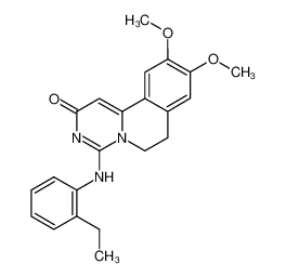 4-(2-ethyl-anilino)-9,10-dimethoxy-6,7-dihydro-pyrimido[6,1-a]isoquinolin-2-one_68619-93-2