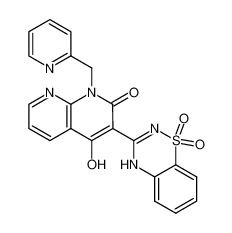 3-(1,1-dioxido-4H-1,2,4-benzothiadiazin-3-yl)-4-hydroxy-1-(2-pyridinylmethyl)-1,8-naphthyridin-2(1H)-one_686264-57-3