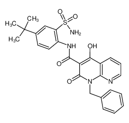 N-[2-(aminosulfonyl)-4-tert-butylphenyl]-1-benzyl-4-hydroxy-2-oxo-1,2-dihydro-1,8-naphthyridine-3-carboxamide_686265-53-2