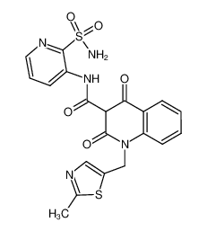 N-[2-(aminosulfonyl)pyridin-3-yl]-1-[(2-methyl-1,3-thiazol-5-yl)methyl]-2,4-dioxo-1,2,3,4-tetrahydroquinoline-3-carboxamide_686266-07-9