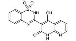 3-(1,1-dioxido-2H-benzo[e][1,2,4]thiadiazin-3-yl)-4-hydroxy-1,8-naphthyridin-2(1H)-one_686267-48-1