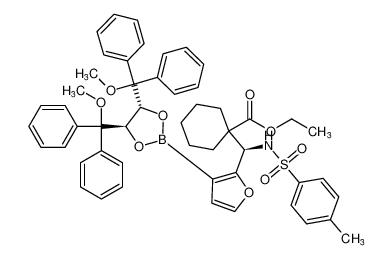 ethyl 1-((R)-(3-((4R,5R)-4,5-bis(methoxydiphenylmethyl)-1,3,2-dioxaborolan-2-yl)furan-2-yl)((4-methylphenyl)sulfonamido)methyl)cyclohexane-1-carboxylate_686274-64-6