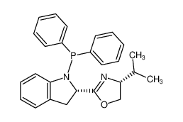 (R)-2-((S)-1-(diphenylphosphaneyl)indolin-2-yl)-4-isopropyl-4,5-dihydrooxazole_686274-97-5