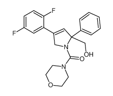 (4-(2,5-difluorophenyl)-2-(hydroxymethyl)-2-phenyl-2,5-dihydro-1H-pyrrol-1-yl)(morpholino)methanone_686320-49-0