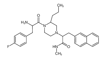 2-(4-(2-amino-3-(4-fluorophenyl)propanoyl)-3-propylpiperazin-1-yl)-N-methyl-3-(naphthalen-2-yl)propanamide_686338-14-7