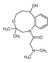 1-(N,N-dimethyl-glycyl)-3,3-dimethyl-1,2,3,5,6,7-hexahydro-benzo[e][1,4]oxazonin-7-ol_68637-56-9