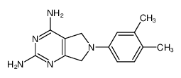 6-(3,4-dimethyl-phenyl)-6,7-dihydro-5H-pyrrolo[3,4-d]pyrimidine-2,4-diamine_68639-12-3