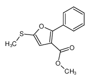 5-methylsulfanyl-2-phenyl-furan-3-carboxylic acid methyl ester_68644-73-5