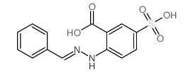 2-[(2E)-2-benzylidenehydrazinyl]-5-sulfobenzoic acid_68645-45-4