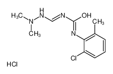 (3E)-1-(2-chloro-6-methylphenyl)-3-[(2,2-dimethylhydrazinyl)methylidene]urea,hydrochloride_68656-76-8
