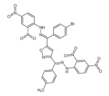 C'-(4-bromo-phenyl)-C-p-tolyl-C,C'-isoxazole-3,5-diyl-bis-methanone bis-[(2,4-dinitro-phenyl)-hydrazone]_68659-22-3