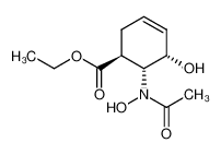 t-6-N-Acetyl-hydroxyamino-t-5-hydroxy-3-cyclohexen-r-1-carbonsaeure-aethylester_68659-56-3