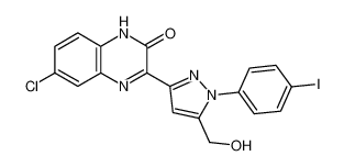 6-chloro-3-(5-(hydroxymethyl)-1-(4-iodophenyl)-1H-pyrazol-3-yl)quinoxalin-2(1H)-one_68667-29-8
