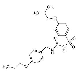 4-isobutoxy-N-((4-propoxybenzyl)carbamoyl)benzenesulfonamide_68668-46-2